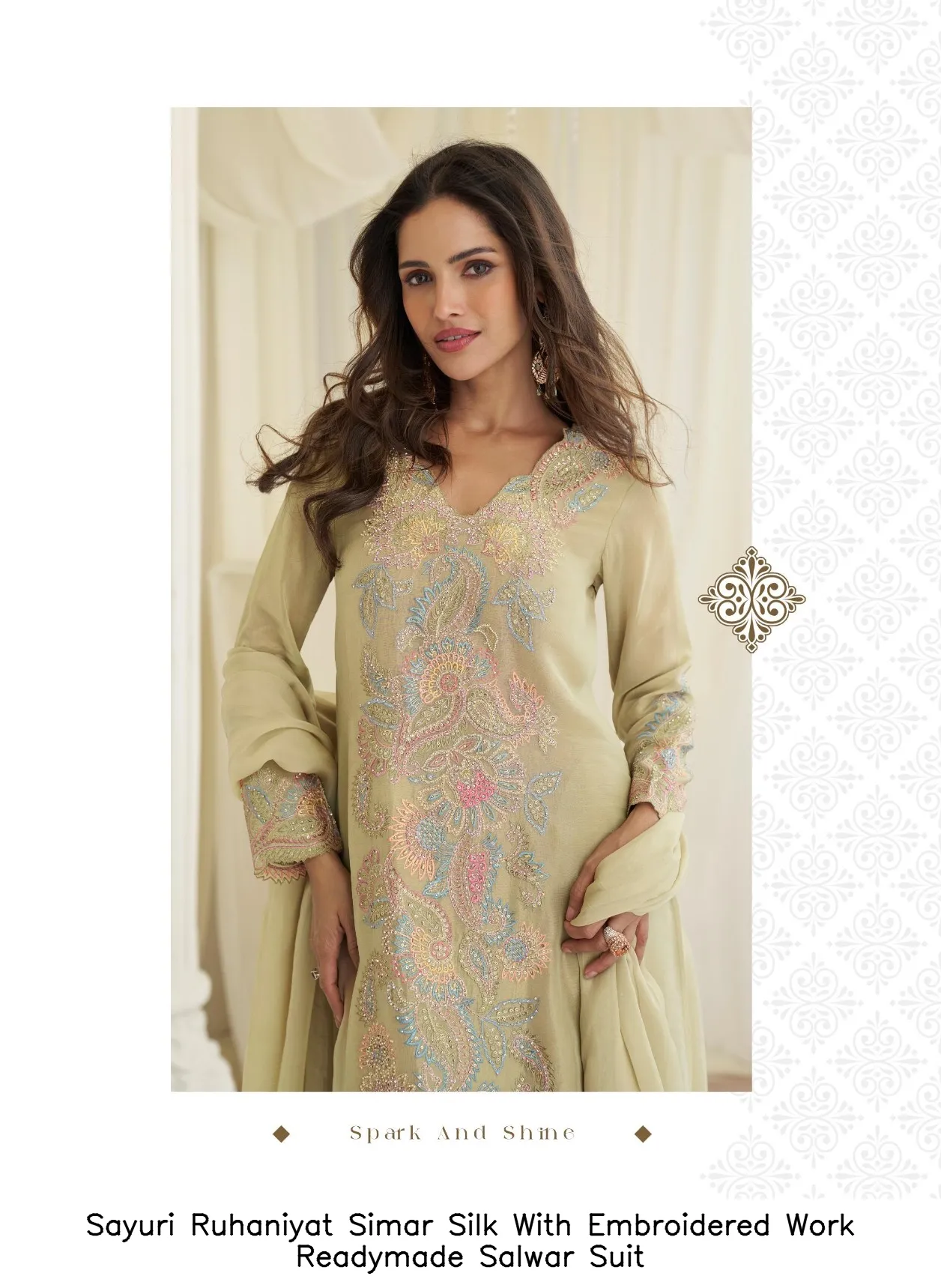 Sayuri Ruhaniyat Simar Silk With Embroidered Work Readymade Salwar Suit