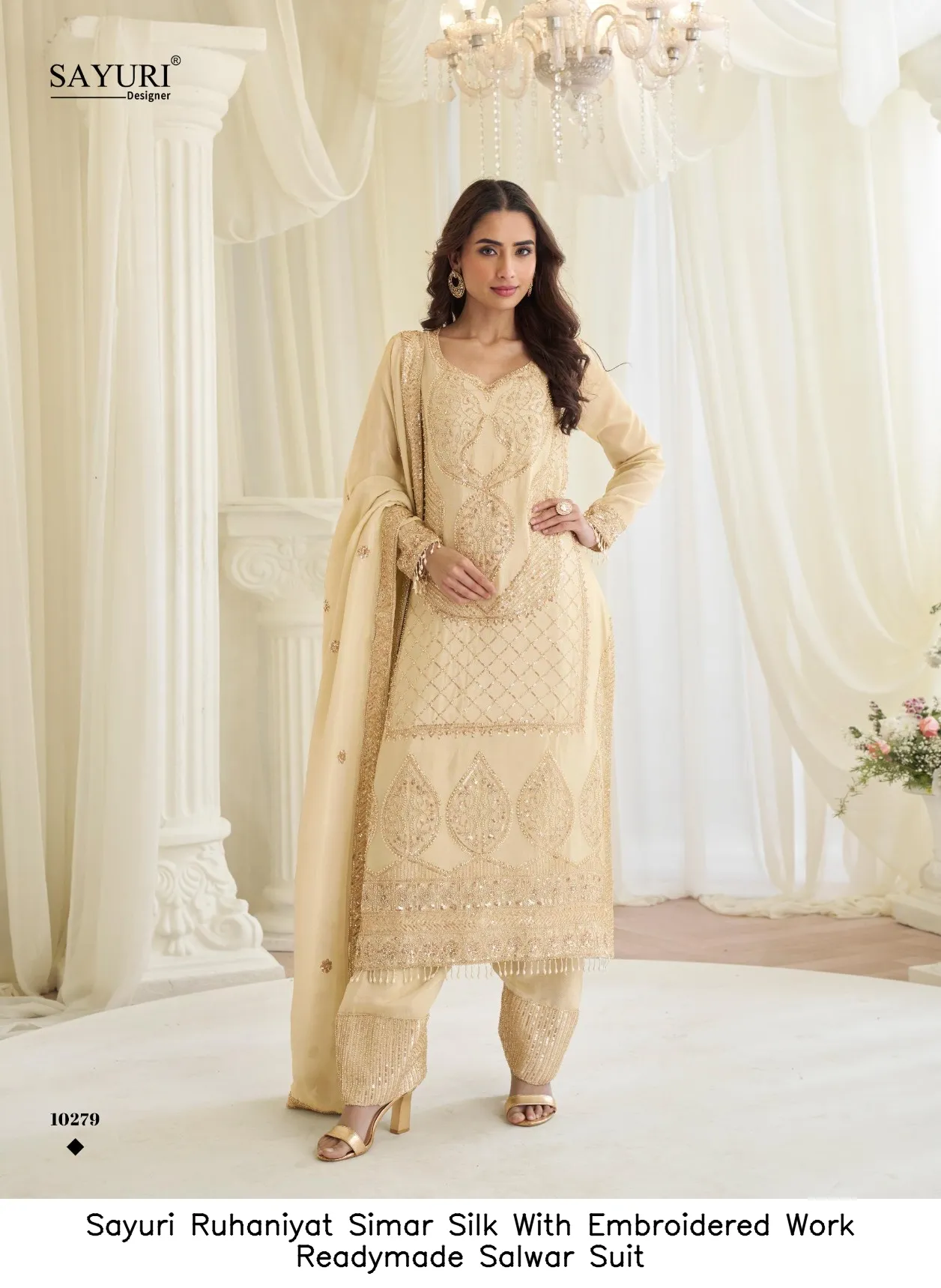 Sayuri Ruhaniyat Simar Silk With Embroidered Work Readymade Salwar Suit