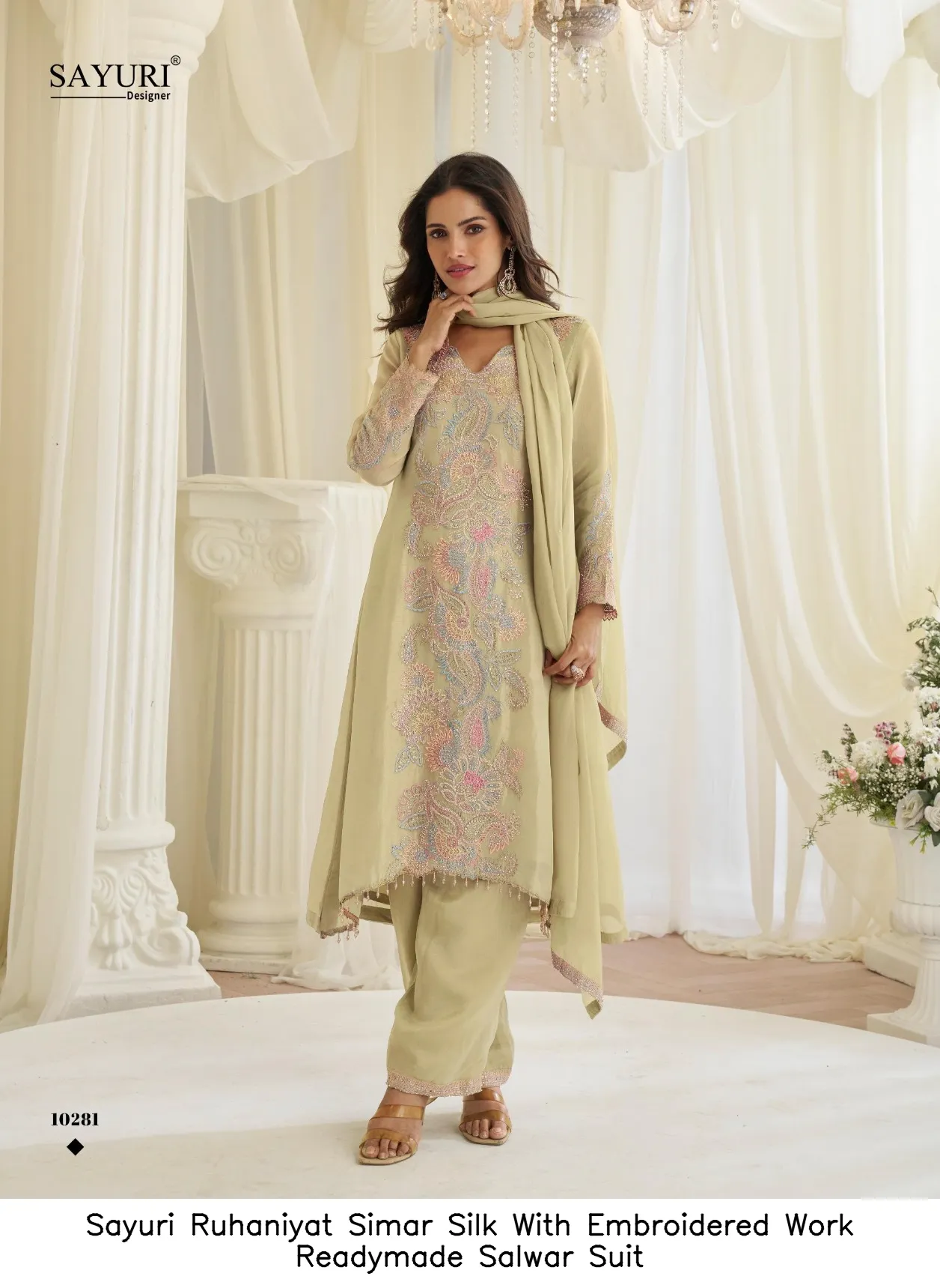 Sayuri Ruhaniyat Simar Silk With Embroidered Work Readymade Salwar Suit