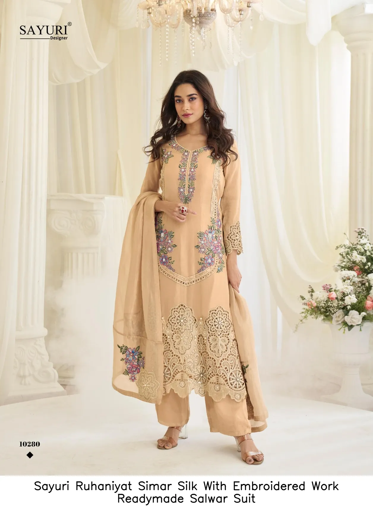 Sayuri Ruhaniyat Simar Silk With Embroidered Work Readymade Salwar Suit