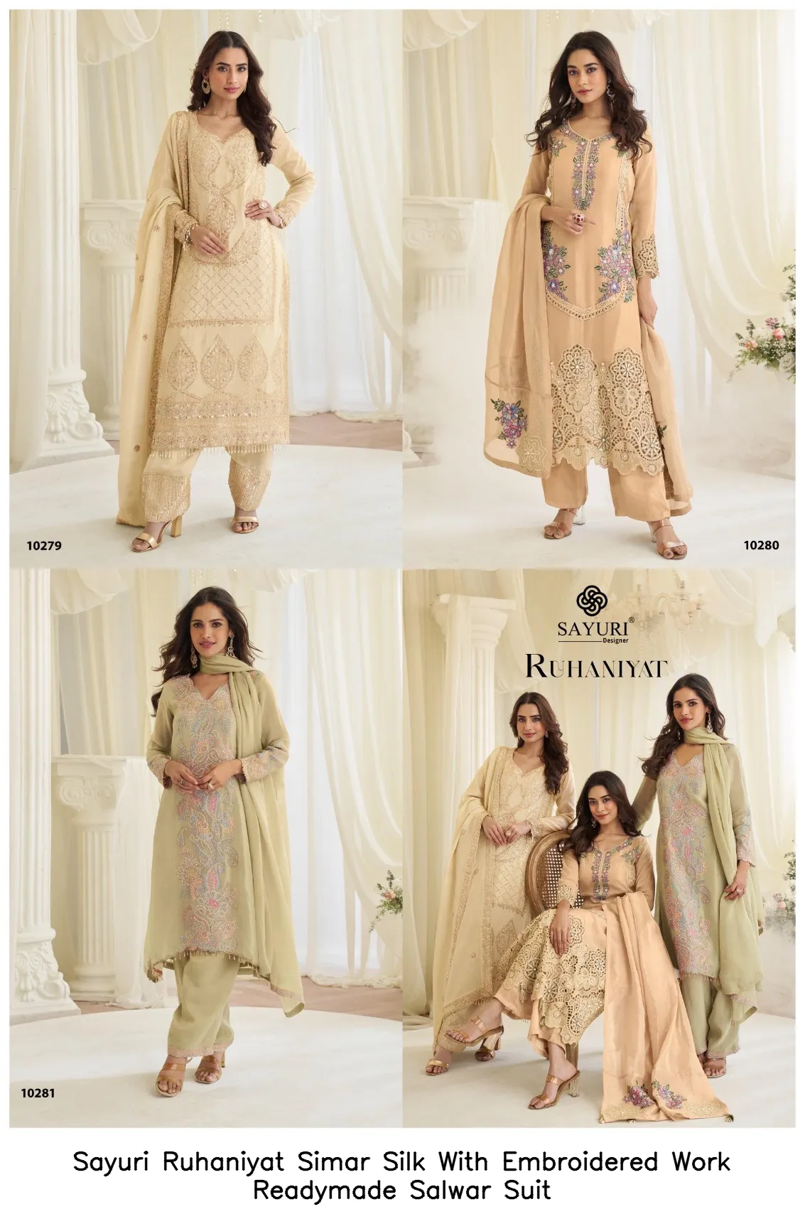 Sayuri Ruhaniyat Simar Silk With Embroidered Work Readymade Salwar Suit