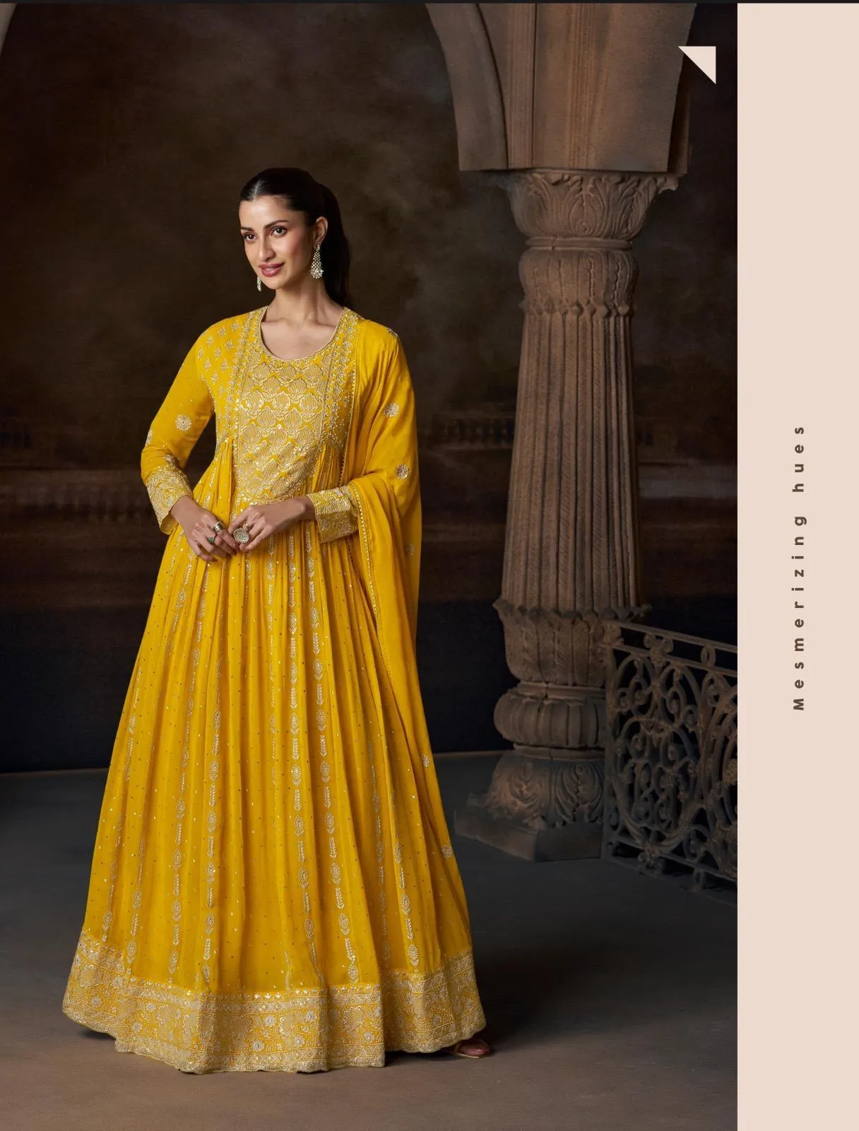 Sayuri Saadgi Real Georgette Trendy Look Gown With Dupatta