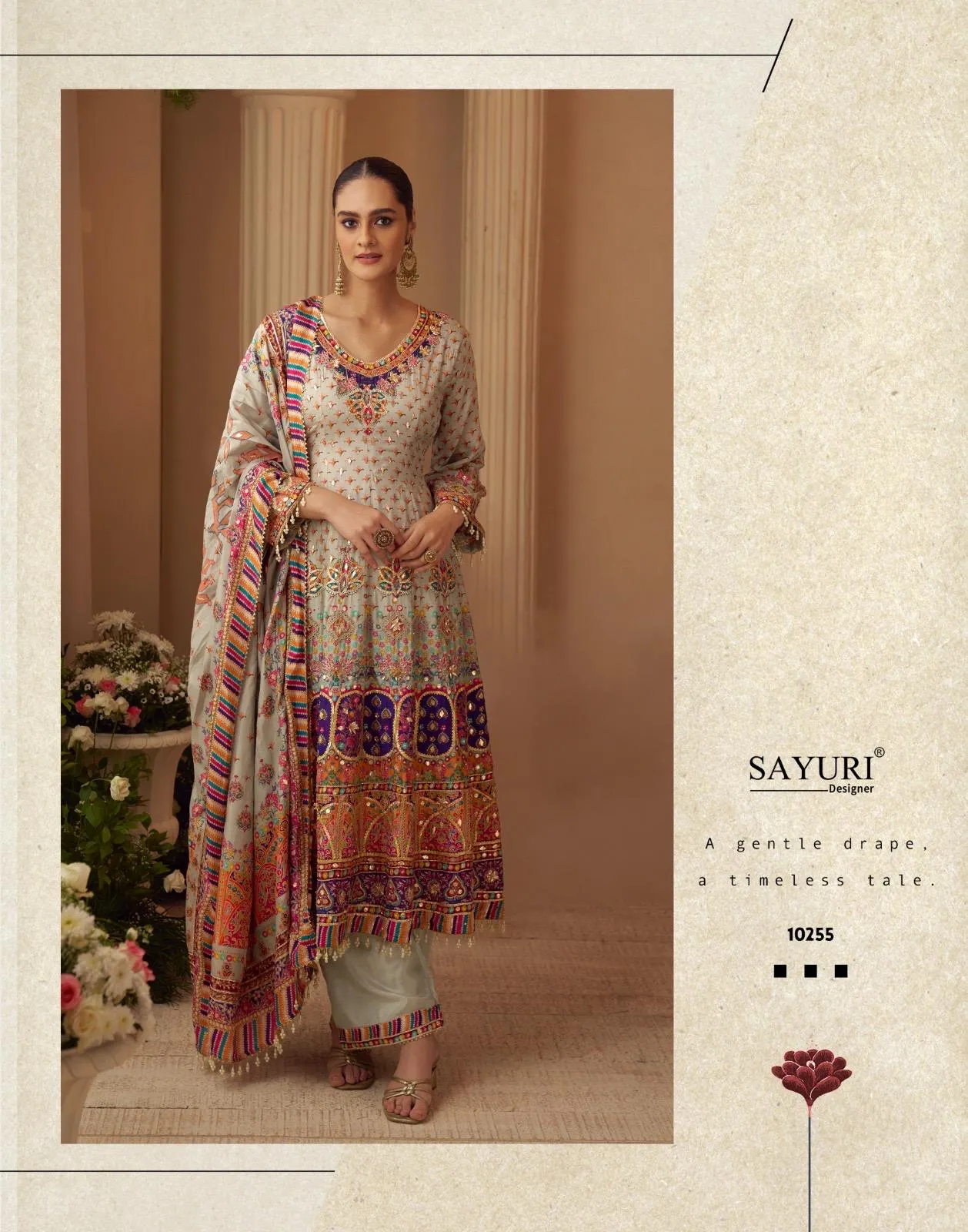 Sayuri Sarthi Crepe Silk Printed Handwork Salwar Kameez Suit