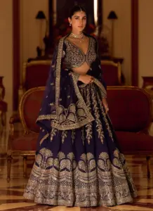 Purple Silk Embroidered Work Readymade Lehenga Choli