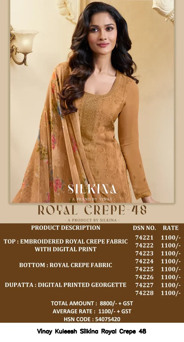 Vinay Kuleesh Silkina Royal Crepe 48