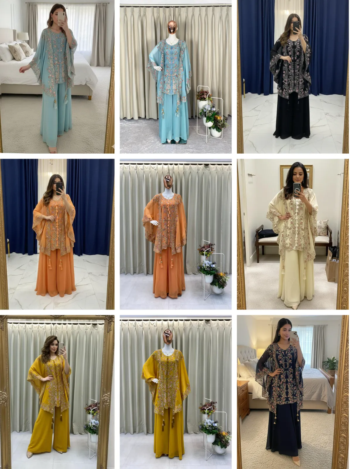 BE-406 Designer Kurta Plazzo Pair with Shrug Sequence Embroidery Work - Image 8