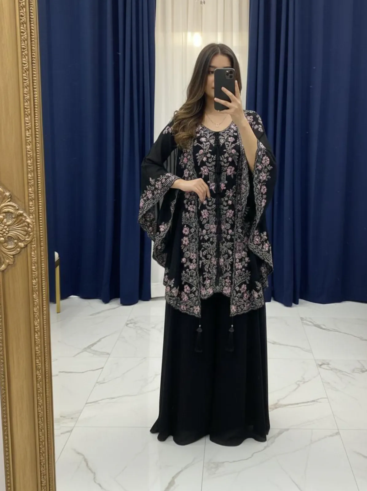 BE-406 Designer Kurta Plazzo Pair with Shrug Sequence Embroidery Work - Image 11