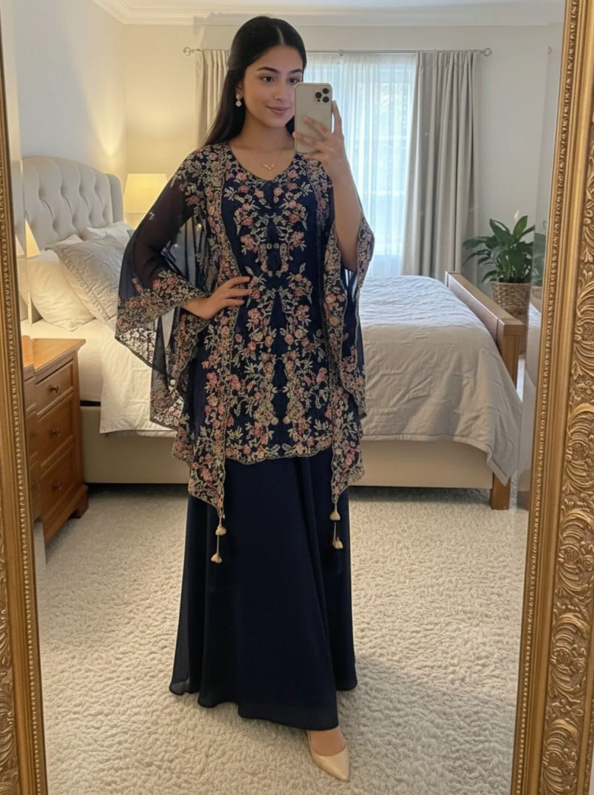 BE-406 Designer Kurta Plazzo Pair with Shrug Sequence Embroidery Work - Image 12