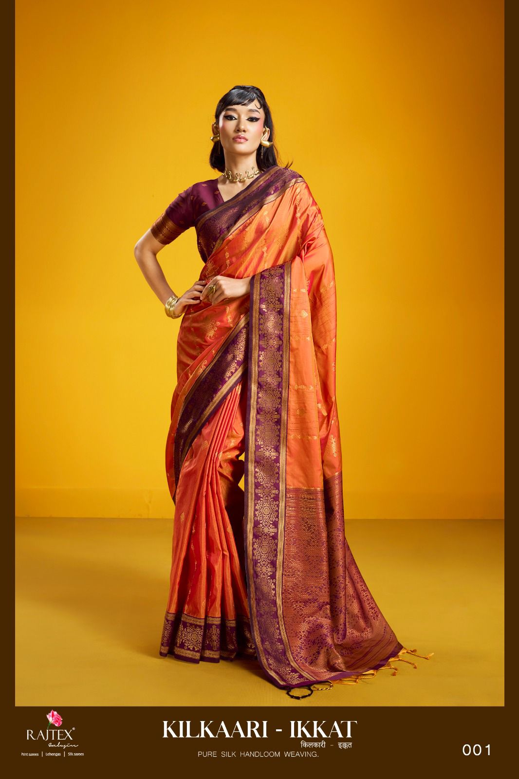 Pure Silk Handloom Weaving Kilkaari Ikkat Saree Collection