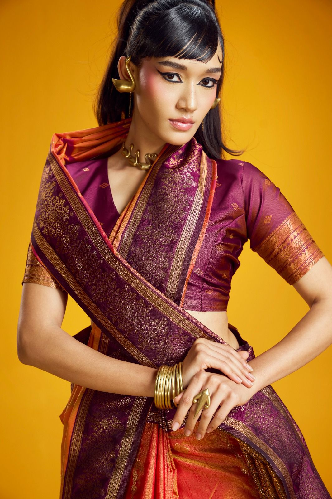 Pure Silk Handloom Weaving Kilkaari Ikkat Saree Collection — Wholesale Sarees, rajtex wholesale from Surat — view 9