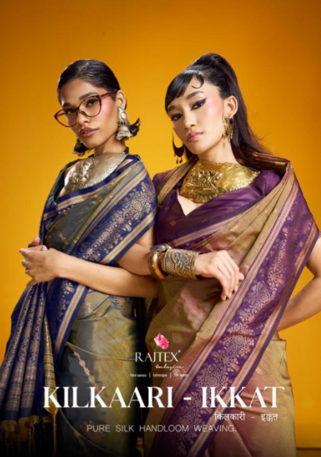 Pure Silk Handloom Weaving Kilkaari Ikkat Saree Collection — Wholesale Sarees, rajtex wholesale from Surat — view 8