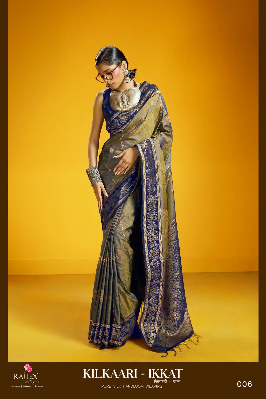 Pure Silk Handloom Weaving Kilkaari Ikkat Saree Collection — Wholesale Sarees, rajtex wholesale from Surat — view 2