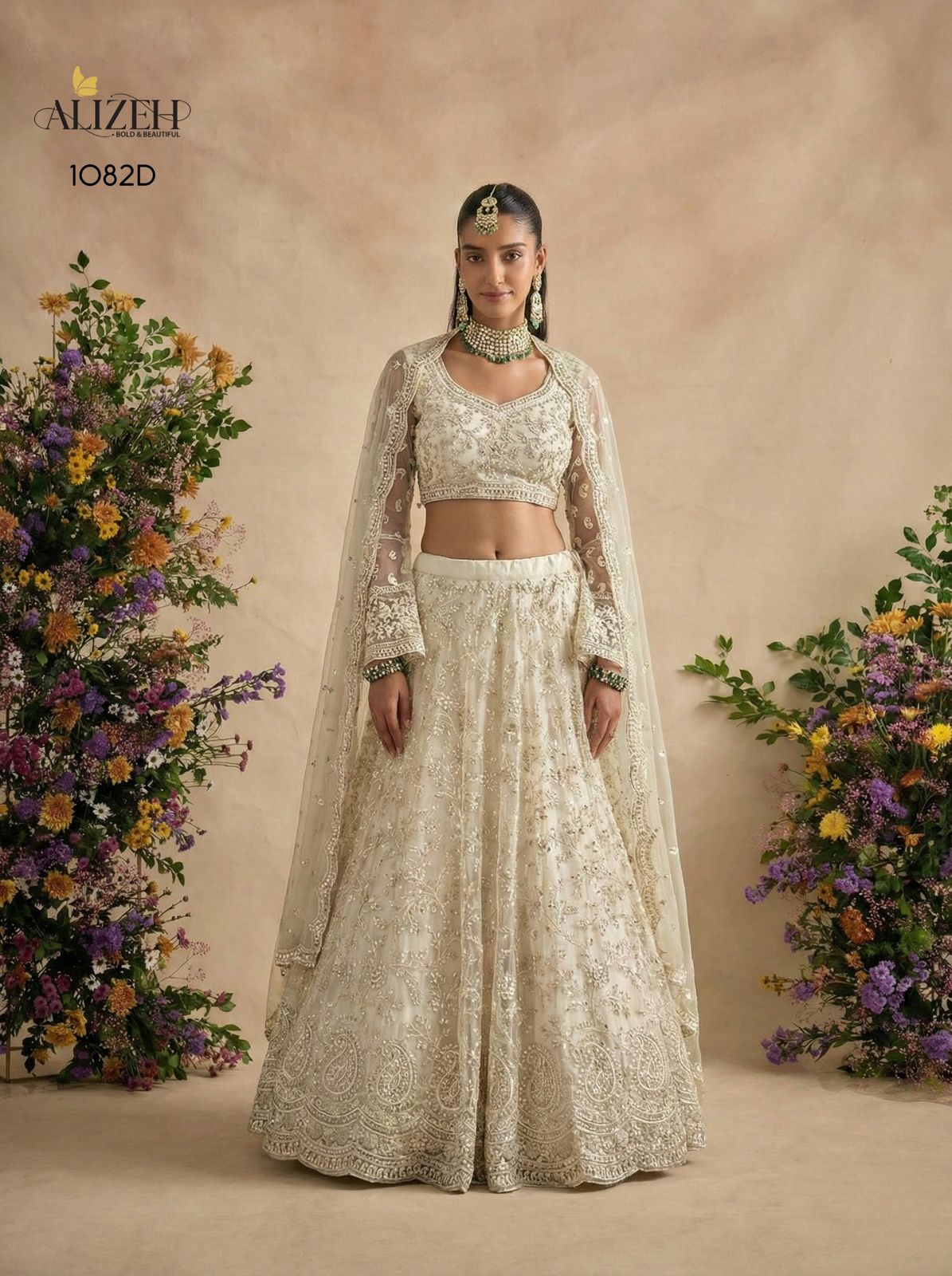 Alizeh 1082 Colours Butterfly Net Designer Bridal Lehenga Choli Collection - Image 8
