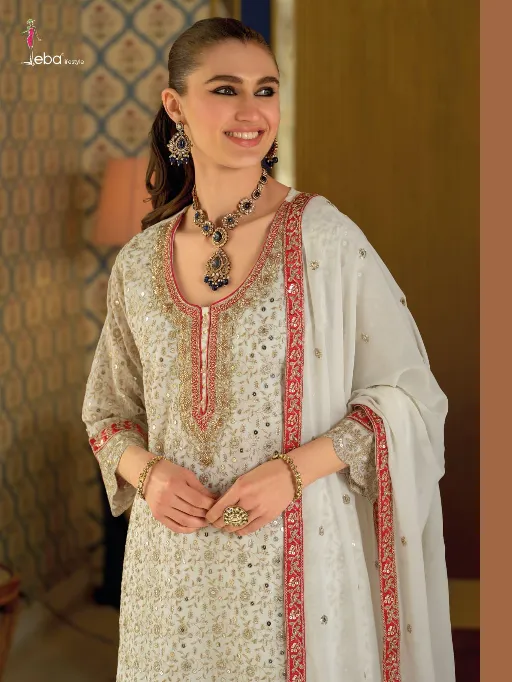 Eba Armani Vol 8 Georgette Fancy Work Designer Salwar Kameez Set - Image 6