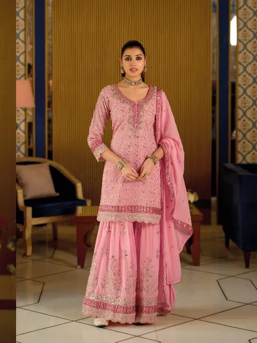Eba Armani Vol 8 Georgette Fancy Work Designer Salwar Kameez Set