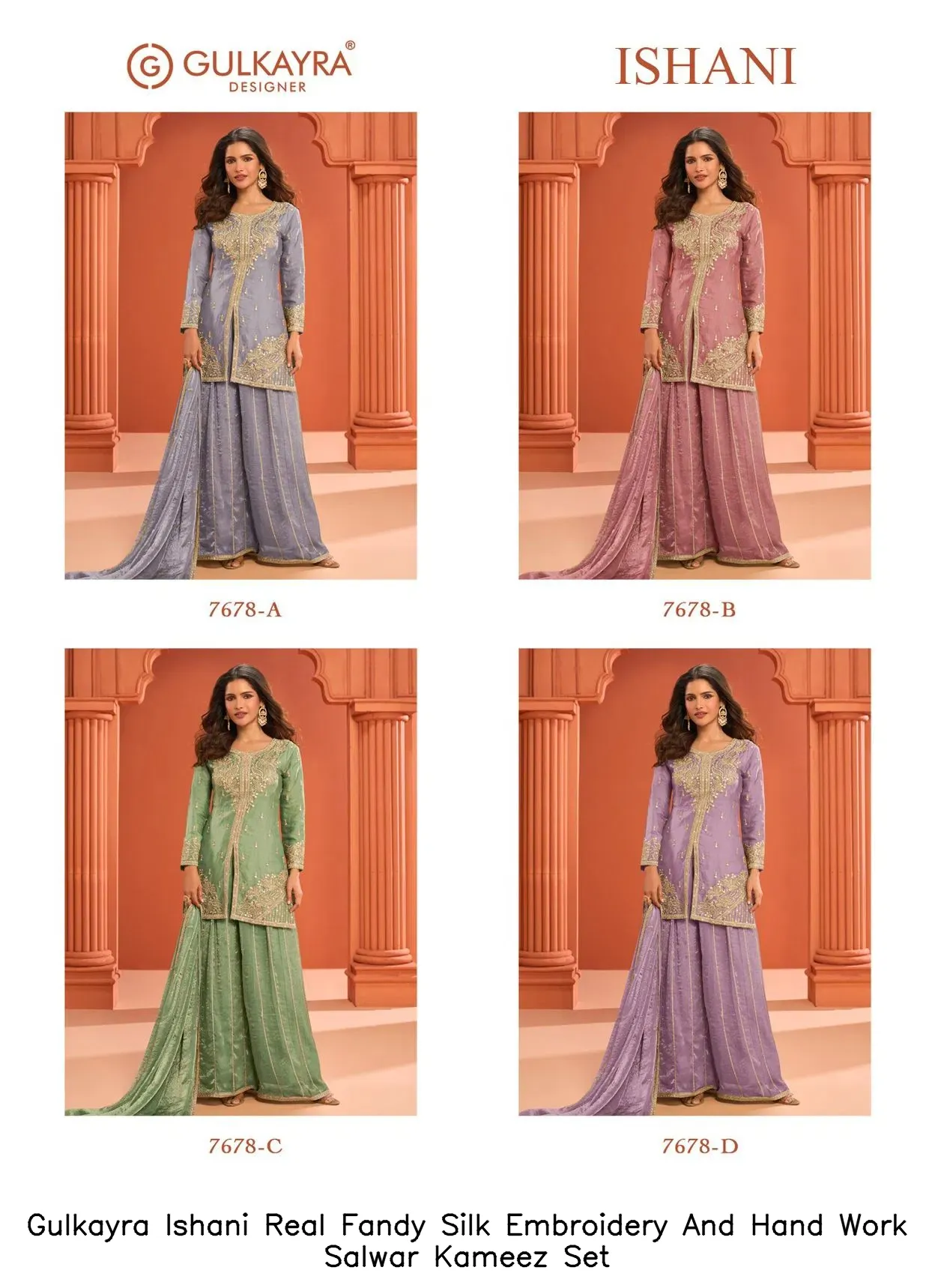 Gulkayra Ishani Real Fandy Silk Embroidery And Hand Work Salwar Kameez Set