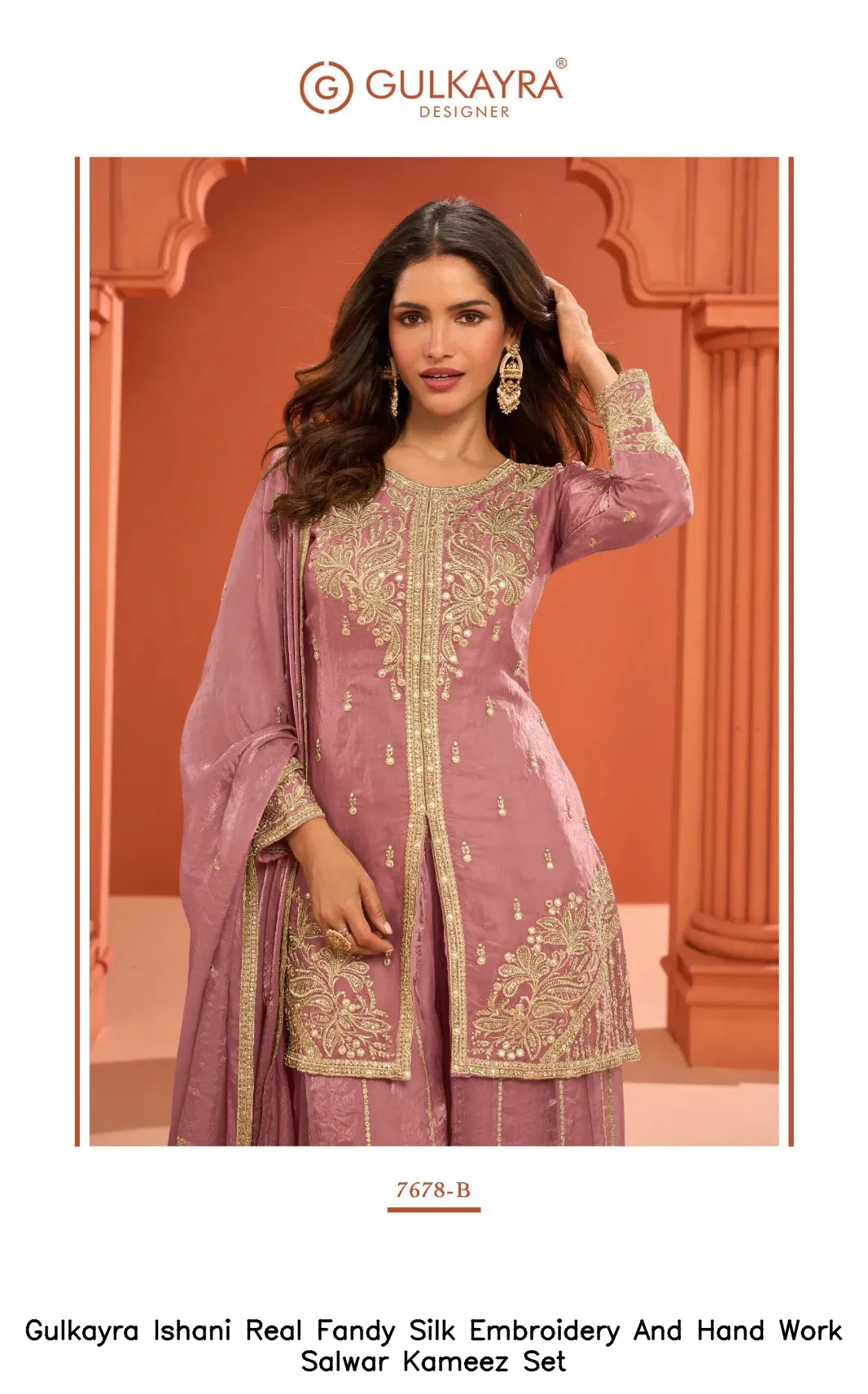 Gulkayra Ishani Real Fandy Silk Embroidery And Hand Work Salwar Kameez Set