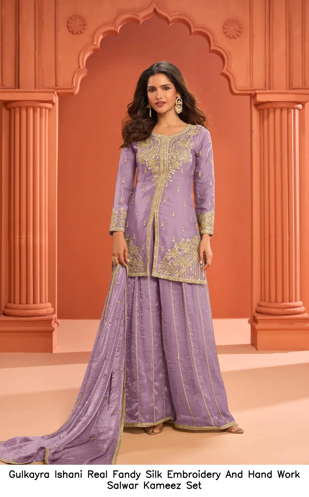 Gulkayra Ishani Real Fandy Silk Embroidery And Hand Work Salwar Kameez Set