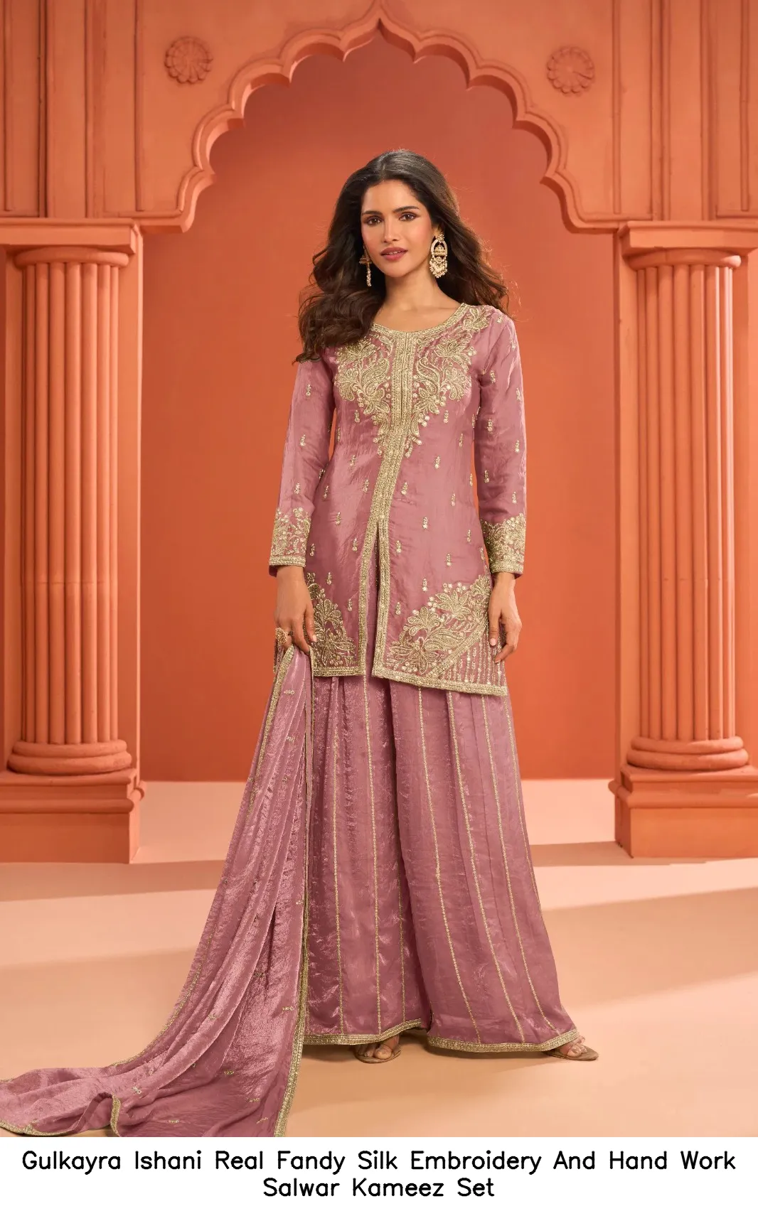 Gulkayra Ishani Real Fandy Silk Embroidery And Hand Work Salwar Kameez Set