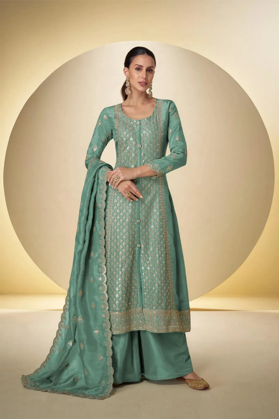Gulkayra Sakhi Simar Silk Embroidery Work Designer Salwar Kameez Set