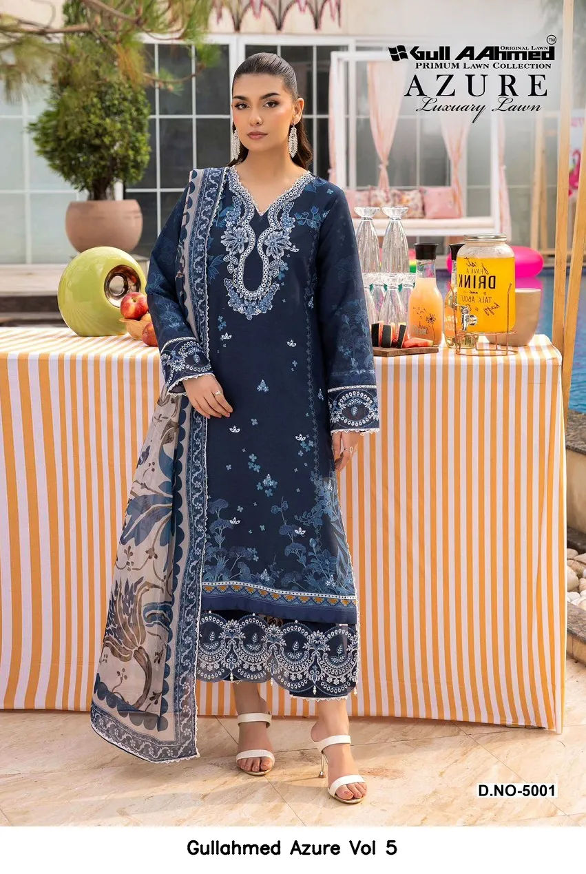 Gullahmed Azure Vol 5 — Wholesale Dress Material, Gull A Ahmed wholesale from Surat - Gallery Image 6