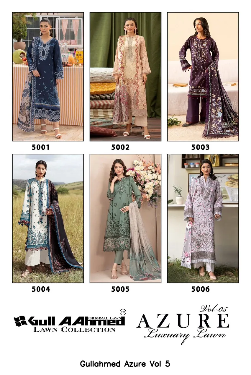 Gullahmed Azure Vol 5 — Wholesale Dress Material, Gull A Ahmed wholesale from Surat - Gallery Image 7