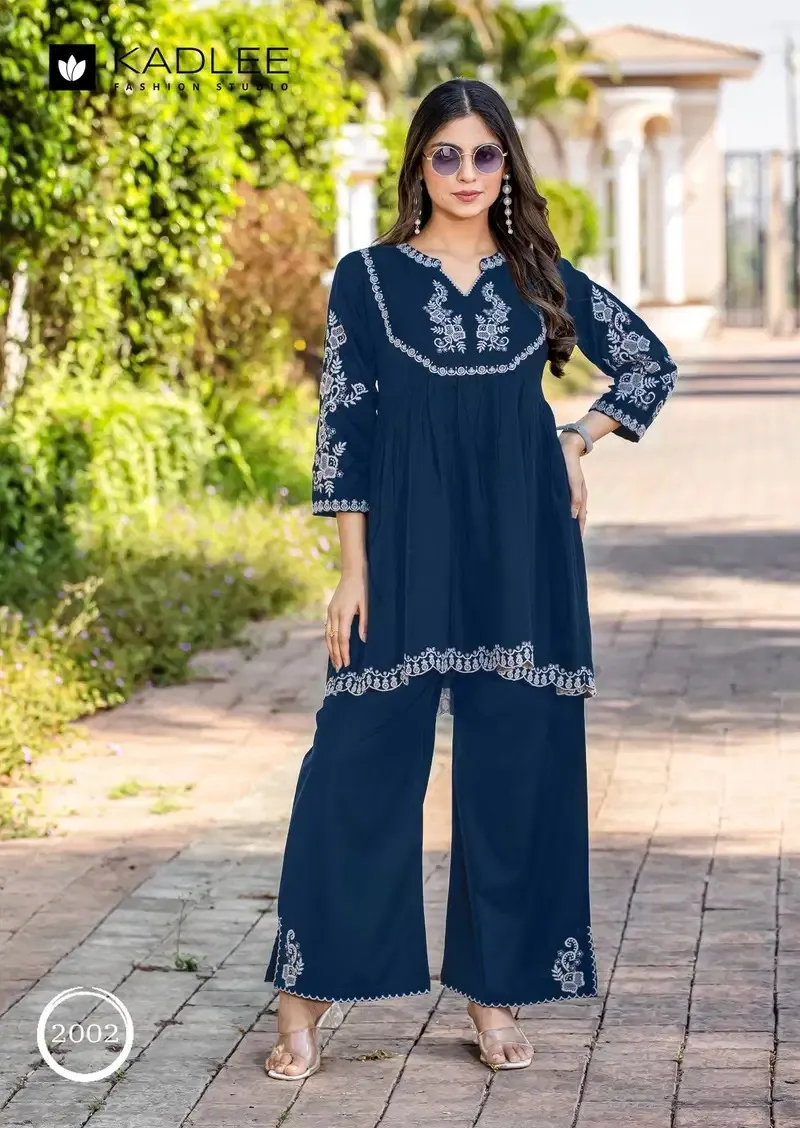 Kadlee Helisha Rayon With Thread Work Co Ord Set
