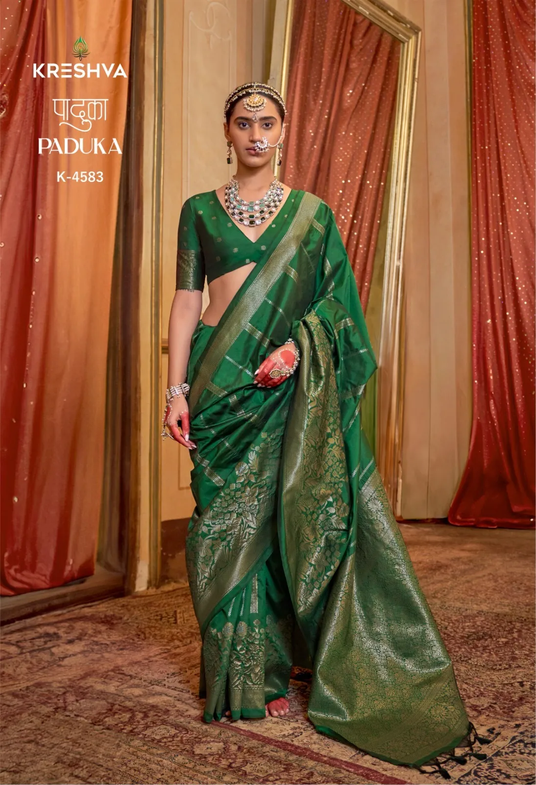 Kresha Paduka Silk With Zari Weaving Fancy Saree