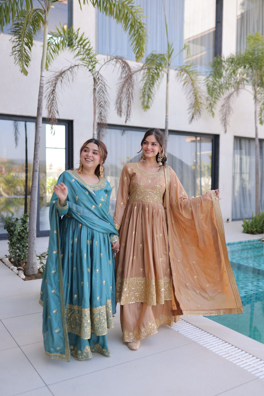 KA 1233 Premium Designer Top Sharara With Dupatta Readymade Collection - Image 5