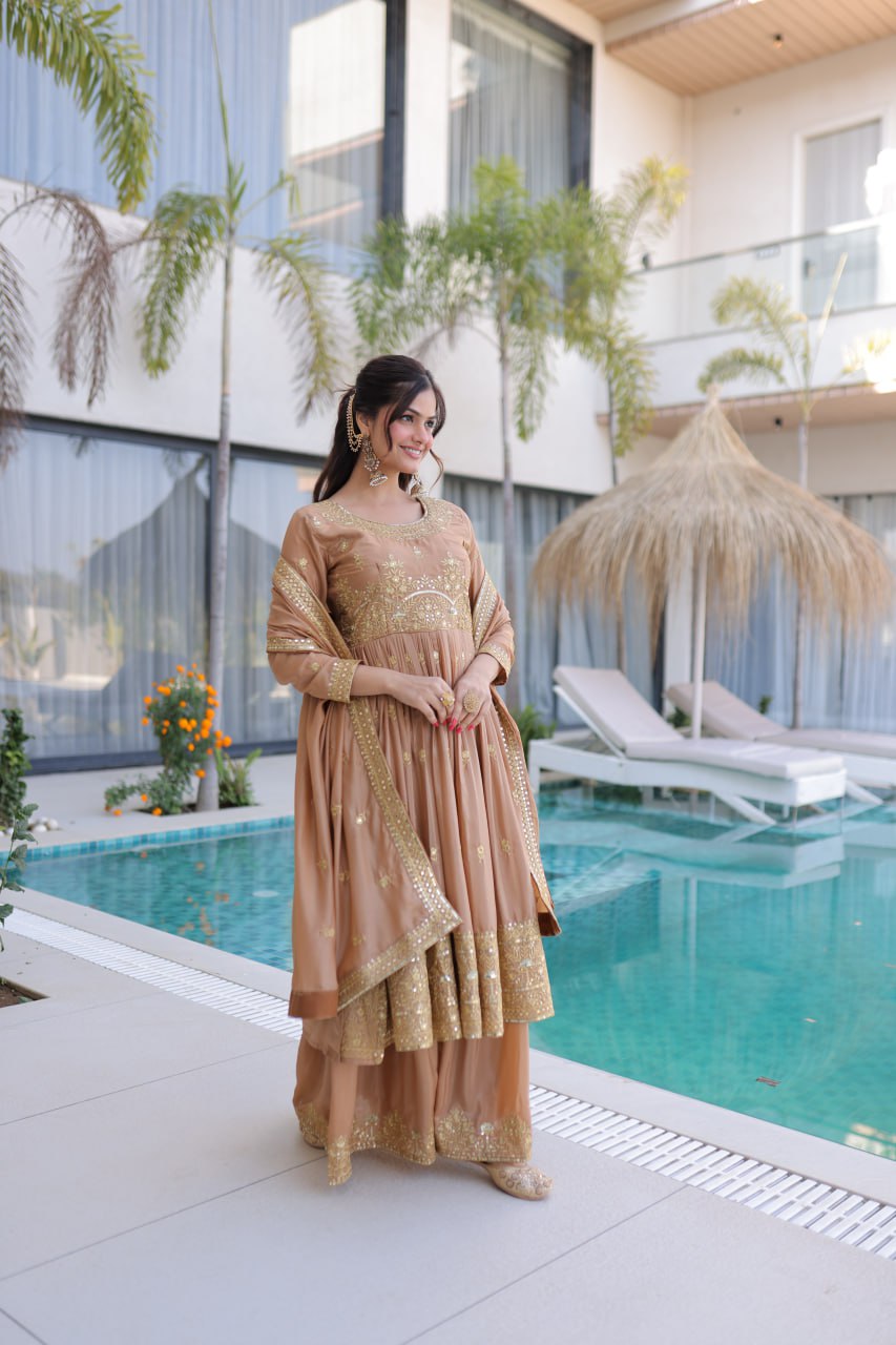 KA 1233 Premium Designer Top Sharara With Dupatta Readymade Collection - Image 3