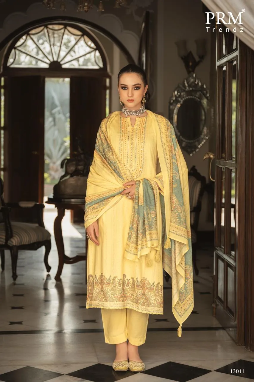 Prm Leora Jam Silk Digital Print With Handwork Salwar Kameez Set