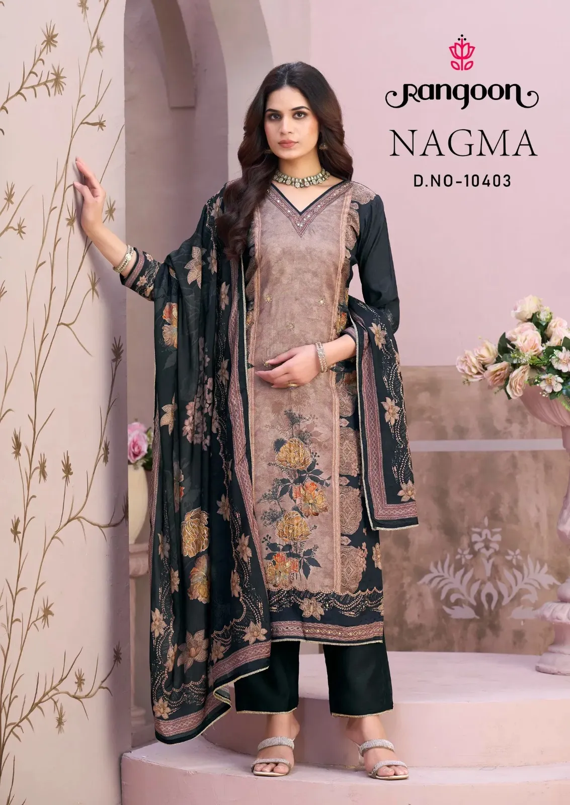 Rangoon Nagma Muslin With Digital Print  Readymade Salwar Suit