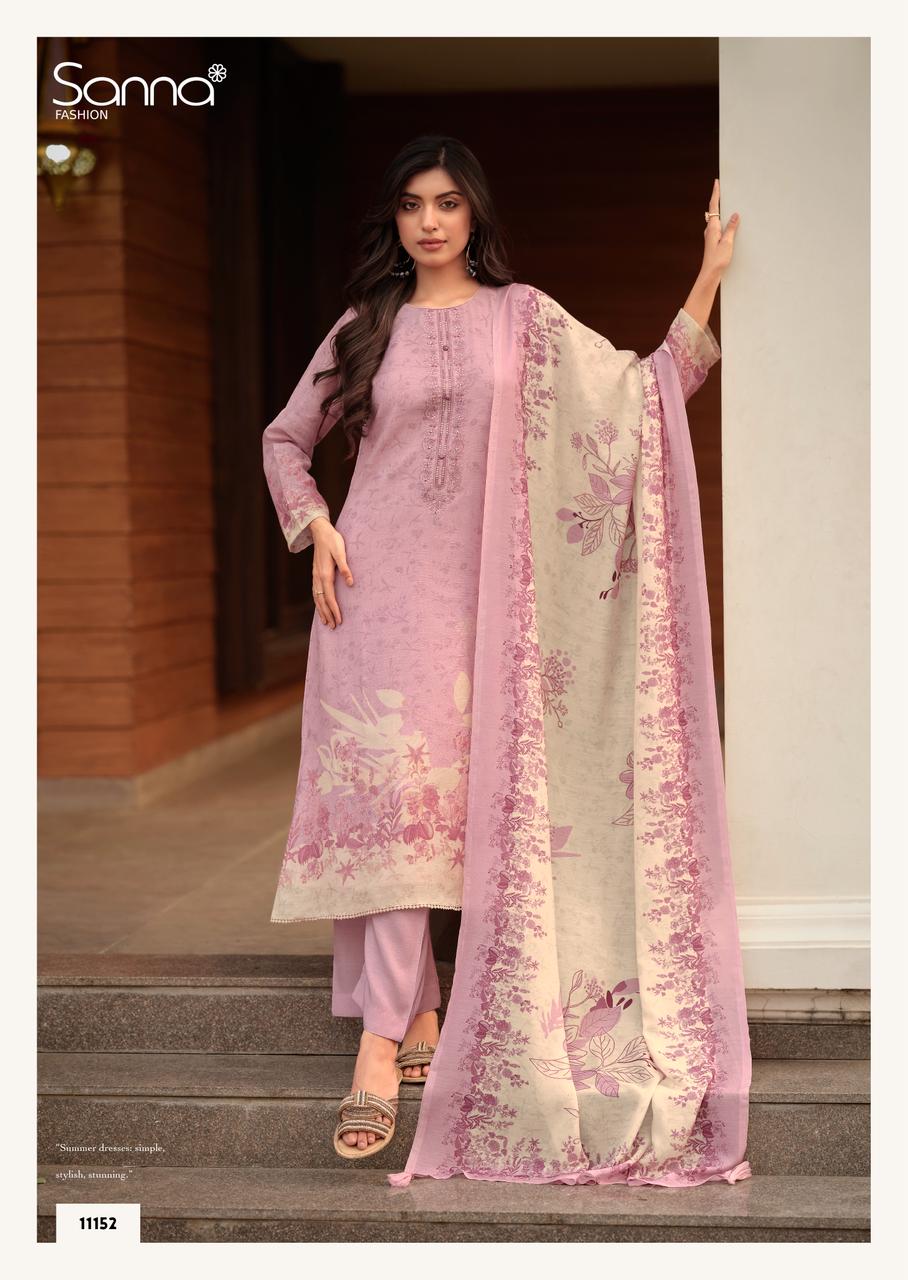 Sanna Safira Linen Digital Print With Work Salwar Kameez Catalog - Image 4