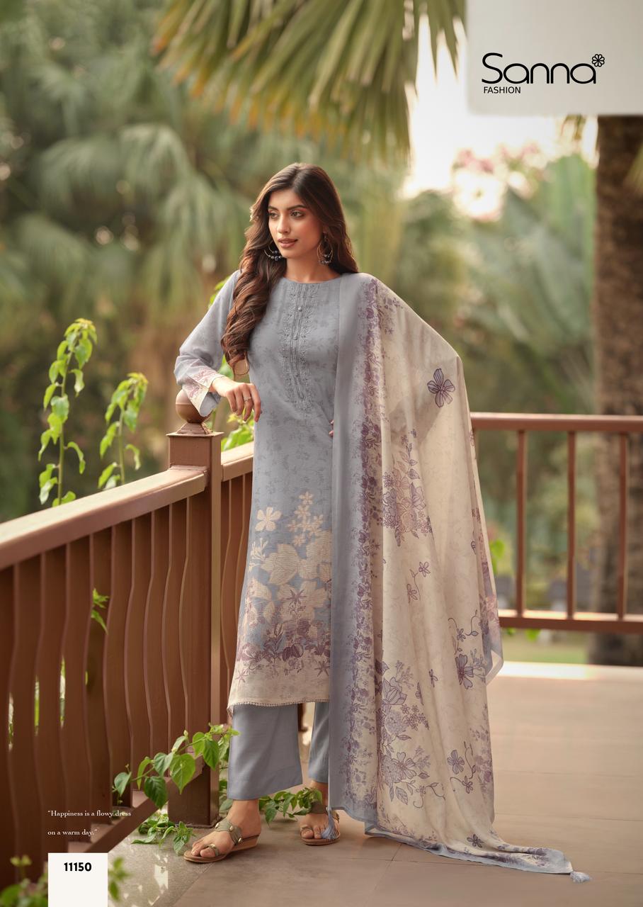Sanna Safira Linen Digital Print With Work Salwar Kameez Catalog - Image 6