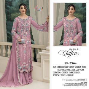 Shree Sf 5564 A To D Chiffon Embroidered Work Paksitani Salwar Suit