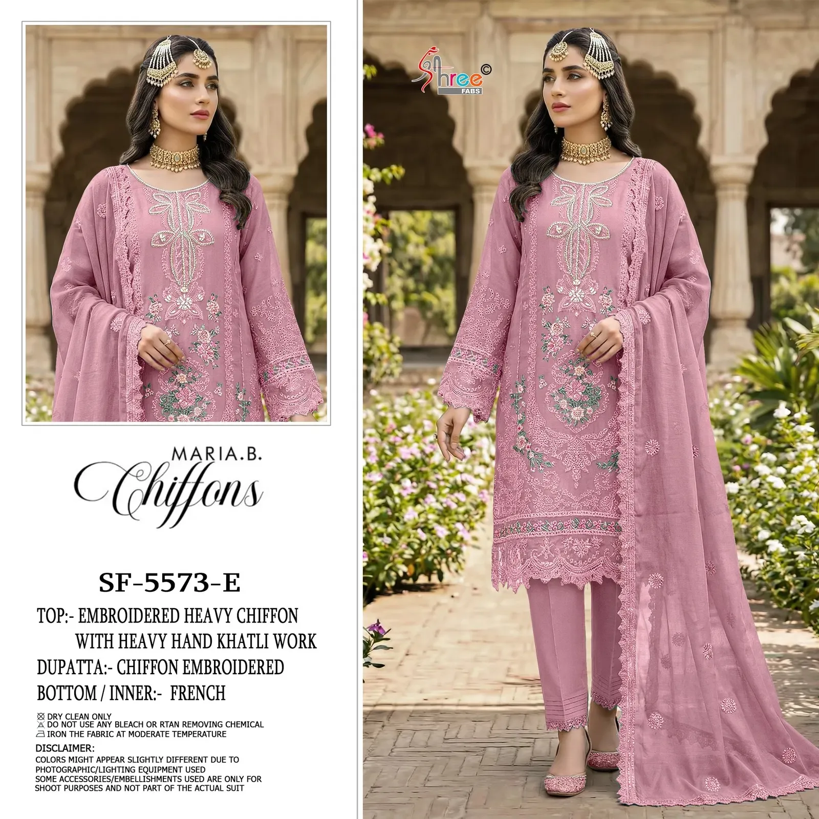 Shree Sf 5573 E To H Chiffon With Embroidery Pakistani Salwar Suit