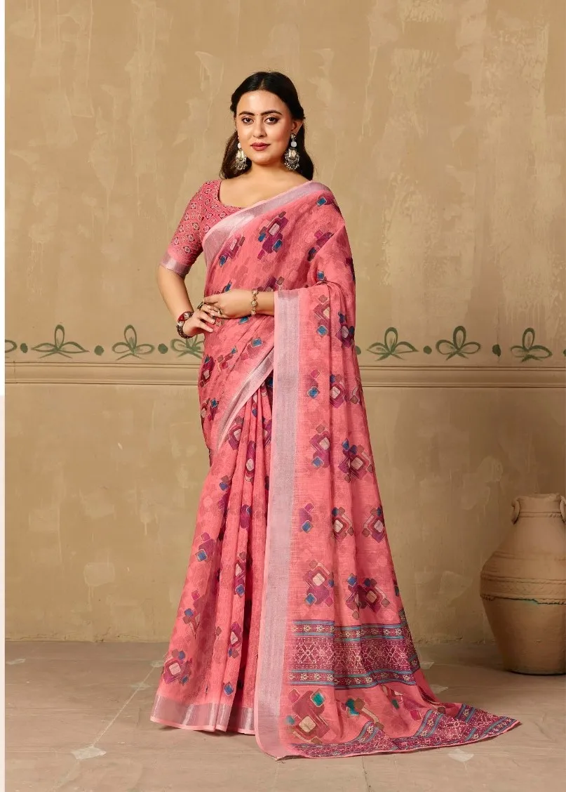 Vipul Rachna Vol 5 Linen Casual Wear Saree Collection