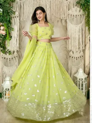 Designer Georgette Embroidered Lehenga Choli Collection