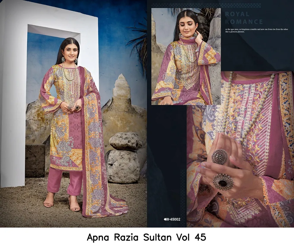 Apna Razia Sultan Vol 45 — Wholesale Dress Material, Apna wholesale from Surat — view 4