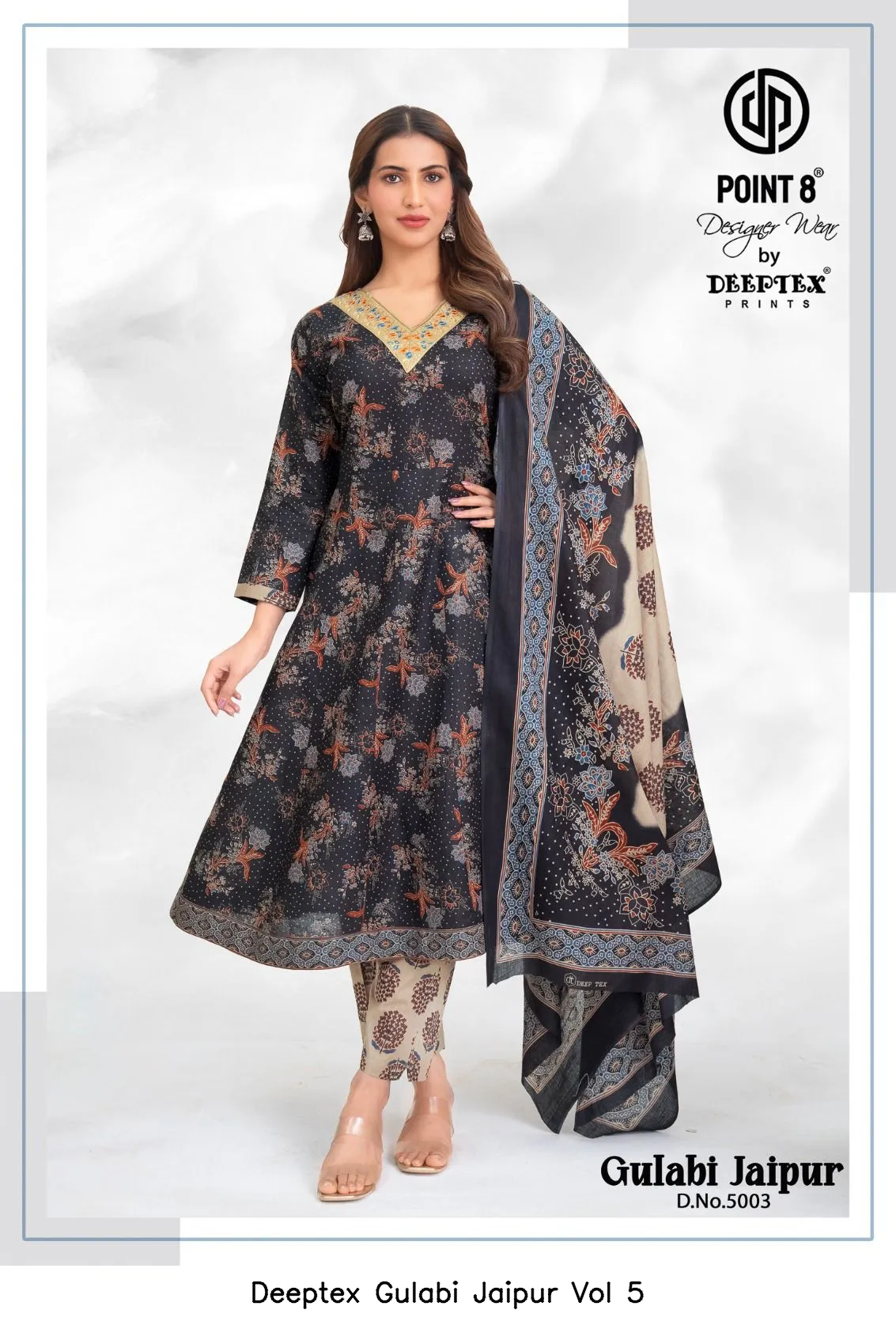 Deeptex Gulabi Jaipur Vol 5 — Unstitched Suits, Deeptex Prints wholesale from Surat — view 10