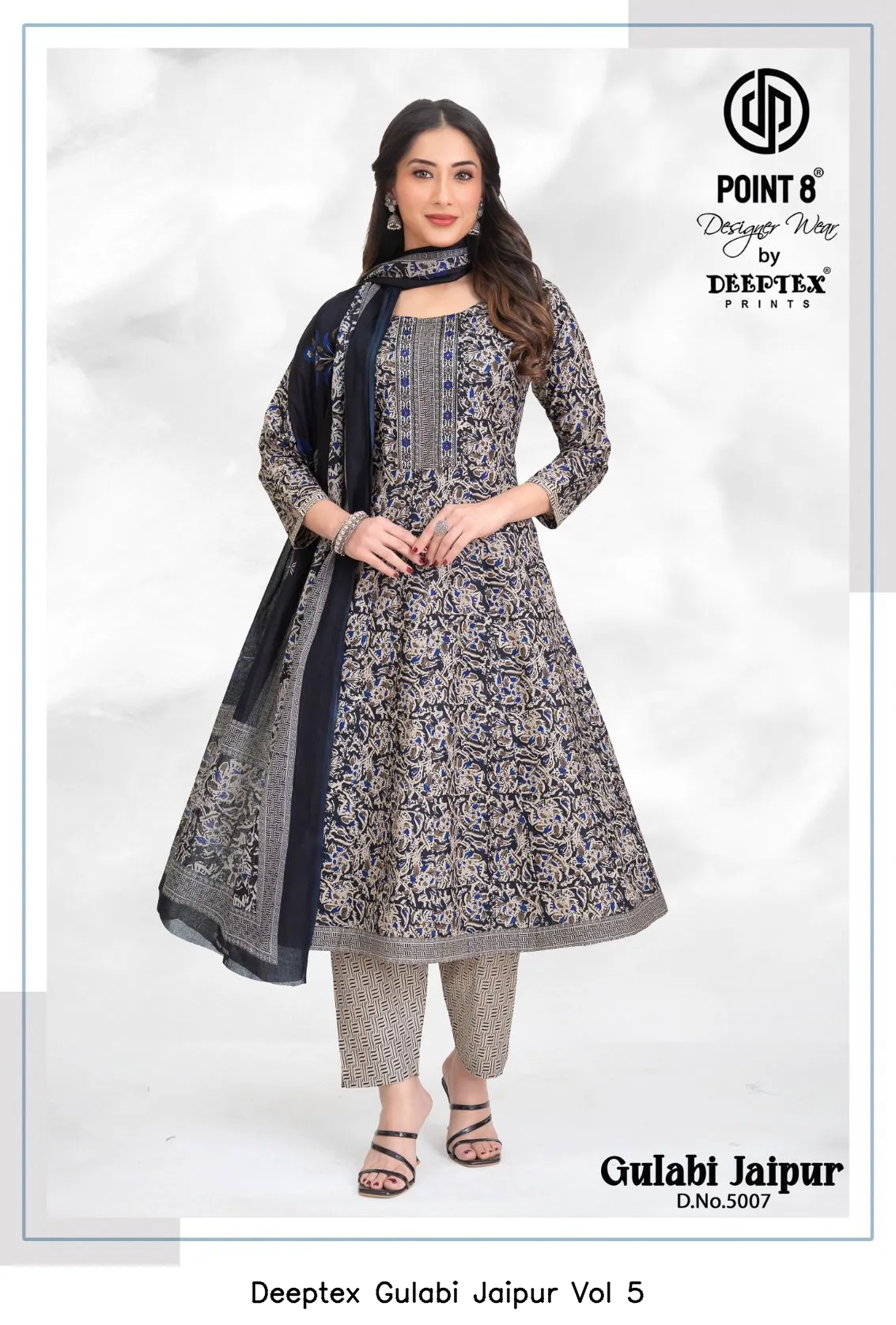 Deeptex Gulabi Jaipur Vol 5 — Unstitched Suits, Deeptex Prints wholesale from Surat - Gallery Image 4