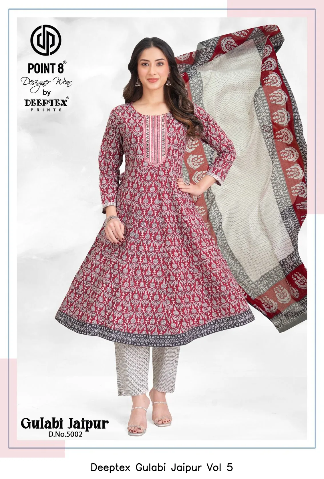 Deeptex Gulabi Jaipur Vol 5 — Unstitched Suits, Deeptex Prints wholesale from Surat - Gallery Image 6
