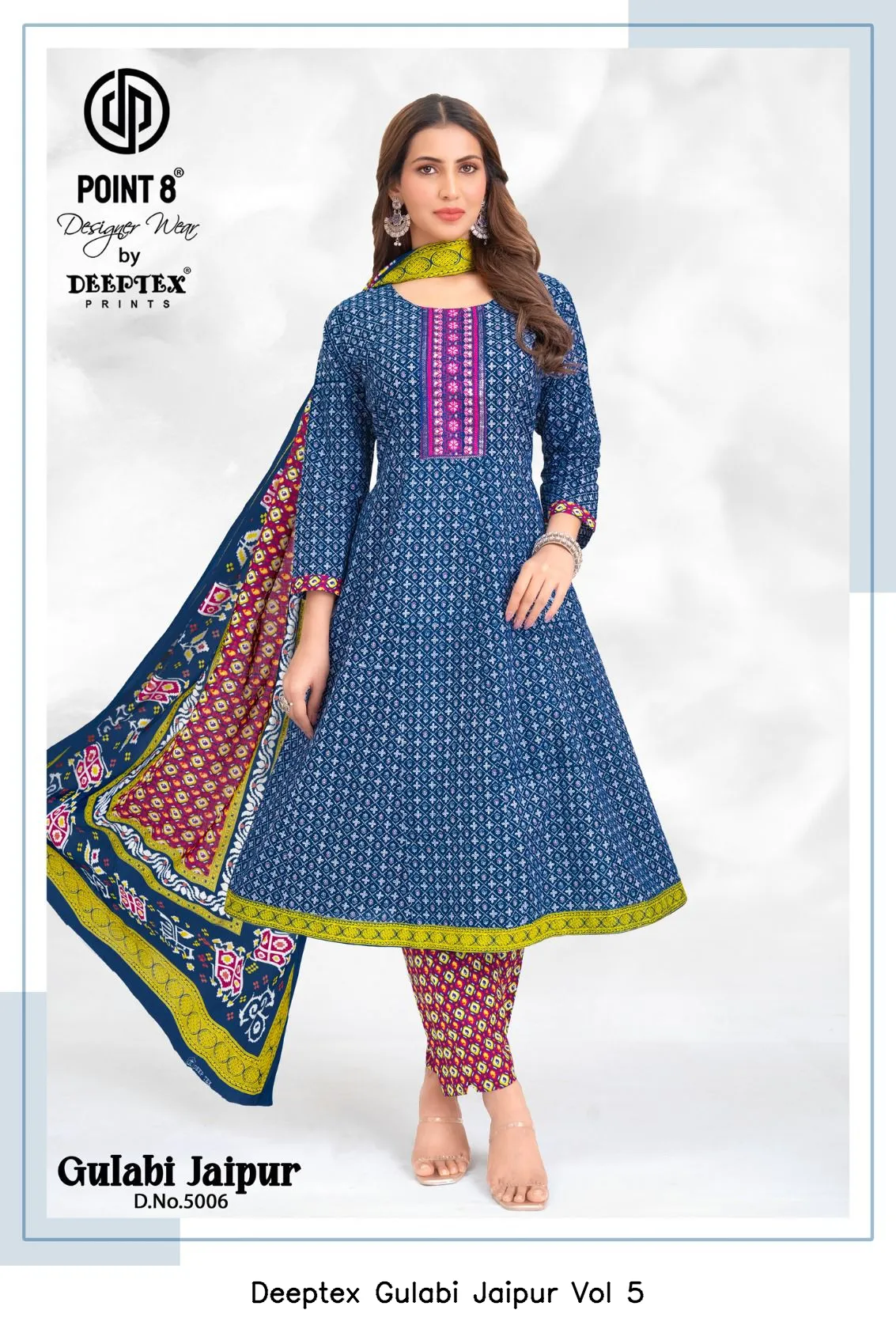 Deeptex Gulabi Jaipur Vol 5 — Unstitched Suits, Deeptex Prints wholesale from Surat - Gallery Image 7