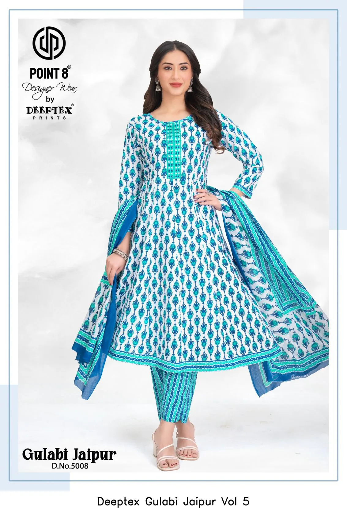 Deeptex Gulabi Jaipur Vol 5 — Unstitched Suits, Deeptex Prints wholesale from Surat - Gallery Image 8