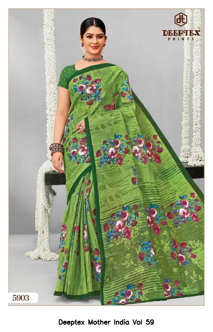 Deeptex Mother India Vol 59 — Cotton Sarees Wholesale, Deeptex Prints wholesale from Surat - Gallery Image 10