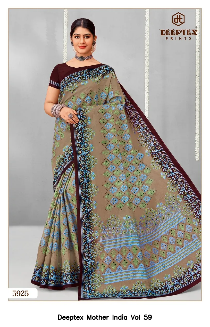 Deeptex Mother India Vol 59 — Cotton Sarees Wholesale, Deeptex Prints wholesale from Surat - Gallery Image 12