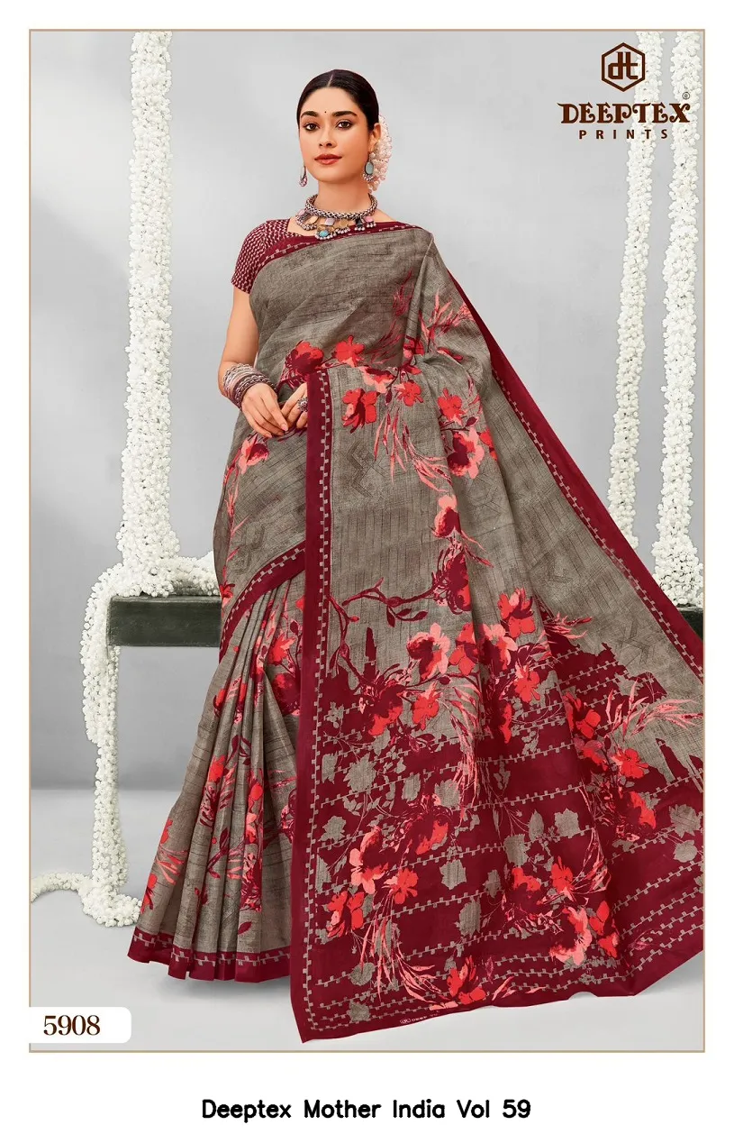 Deeptex Mother India Vol 59 — Cotton Sarees Wholesale, Deeptex Prints wholesale from Surat - Gallery Image 13
