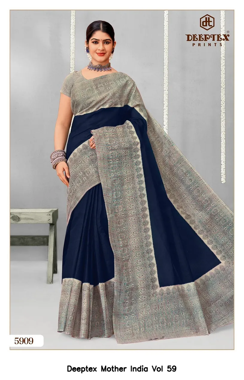 Deeptex Mother India Vol 59 — Cotton Sarees Wholesale, Deeptex Prints wholesale from Surat - Gallery Image 15