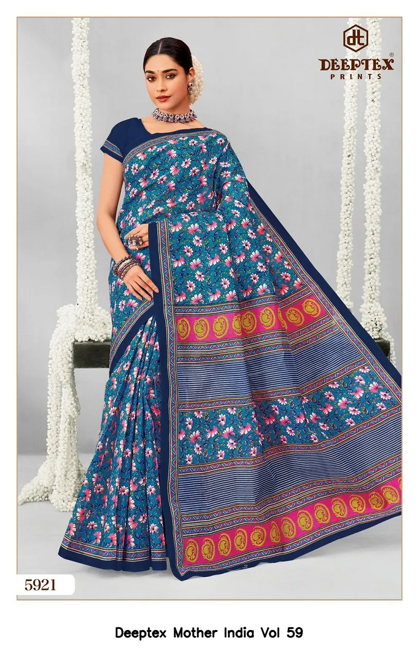 Deeptex Mother India Vol 59 — Cotton Sarees Wholesale, Deeptex Prints wholesale from Surat - Gallery Image 17