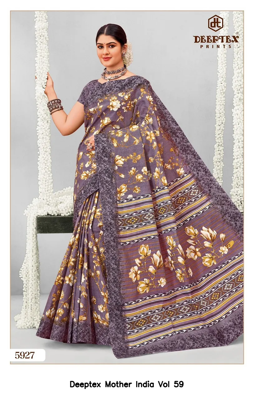Deeptex Mother India Vol 59 — Cotton Sarees Wholesale, Deeptex Prints wholesale from Surat - Gallery Image 18